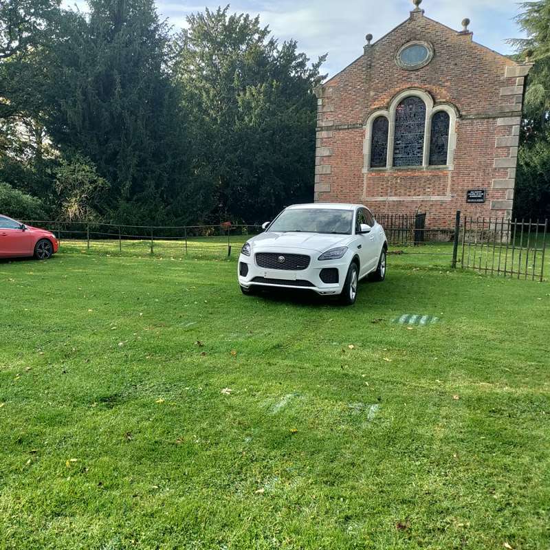 Grass mesh parking zone at Lacock Abbey
