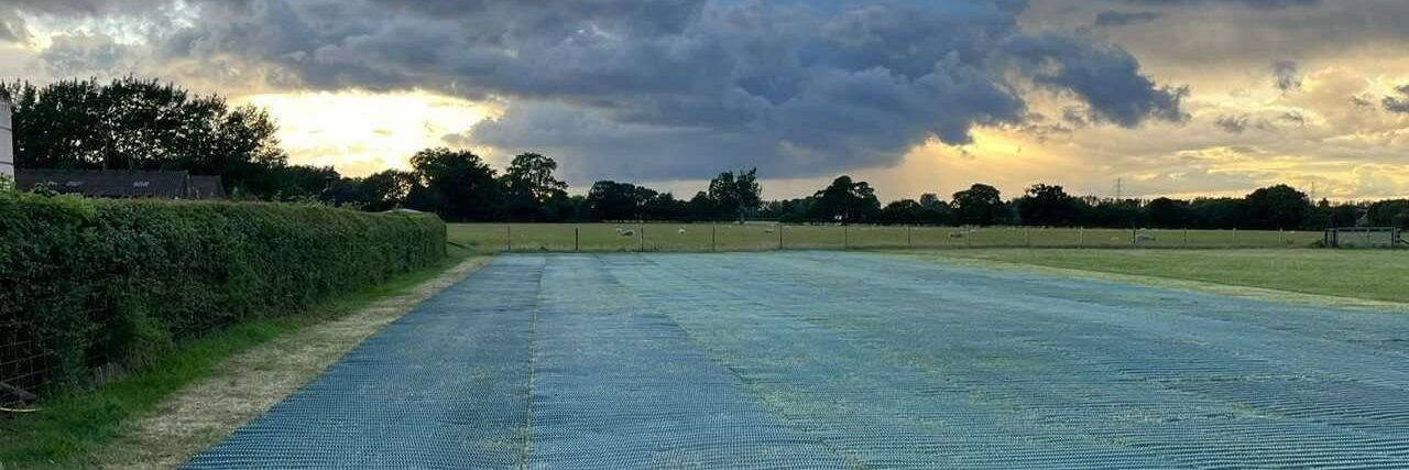 Grass Reinforcement Mesh for Overflow Parking at Battlers Green Farm