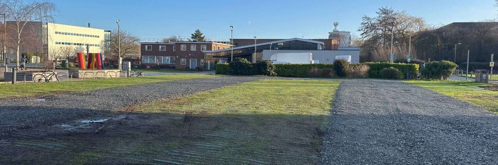 Grass Reinforcement Mesh for Temporary Staff Parking at Loughborough University