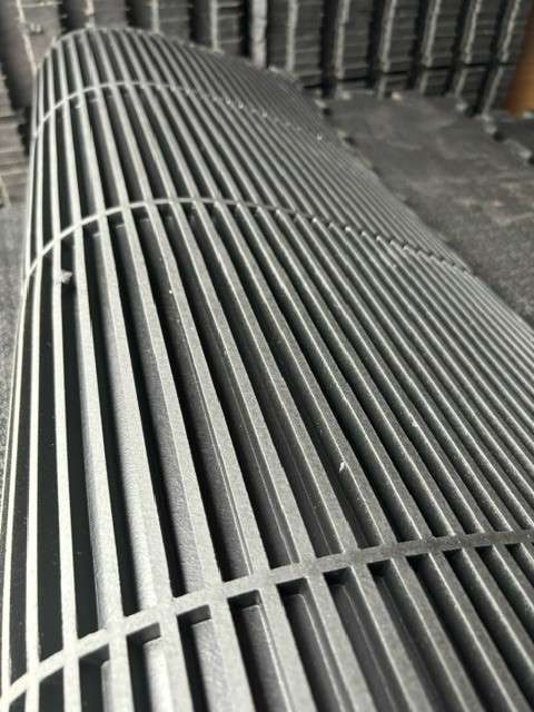 Underside of interlocking Mega Gym Tile showing ribbed support structure