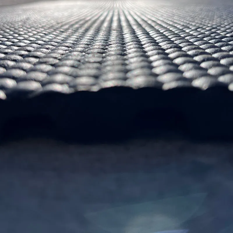 Side profile of 17mm Cobble Top Stable Mat showing raised surface pattern