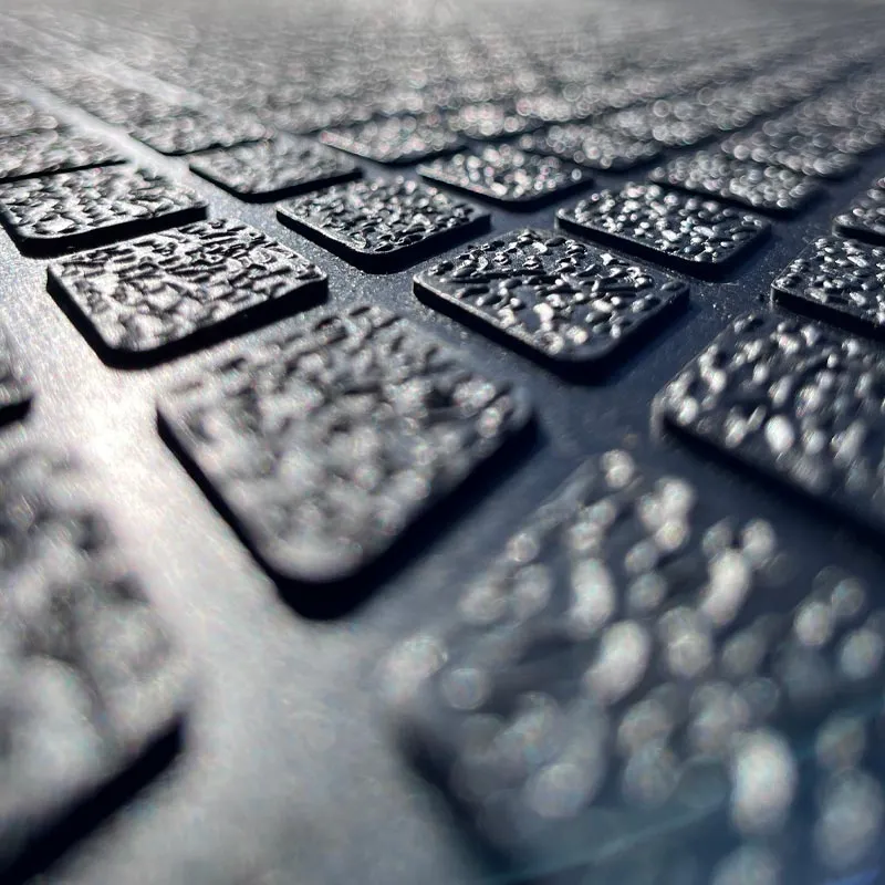 Close-up of the raised diamond pattern on a 17mm Diamond Top Stable Mat